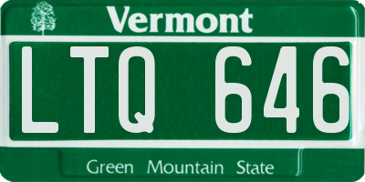 VT license plate LTQ646