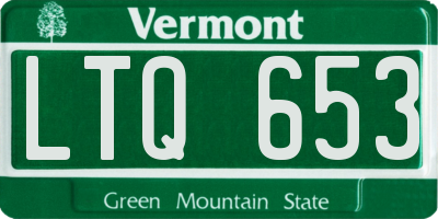 VT license plate LTQ653