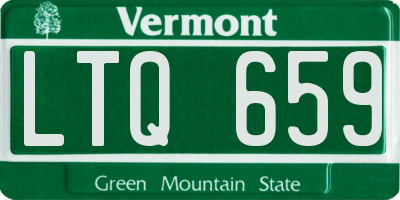 VT license plate LTQ659