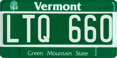 VT license plate LTQ660