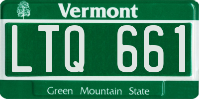 VT license plate LTQ661