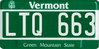 VT license plate LTQ663