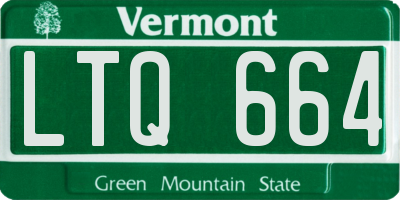 VT license plate LTQ664