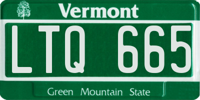 VT license plate LTQ665