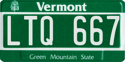 VT license plate LTQ667
