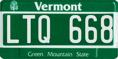 VT license plate LTQ668