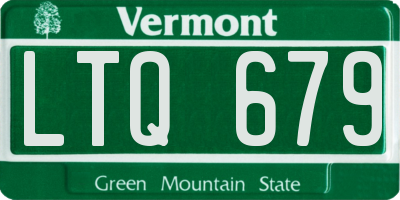 VT license plate LTQ679