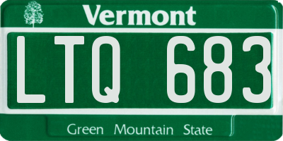 VT license plate LTQ683