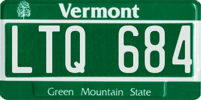 VT license plate LTQ684