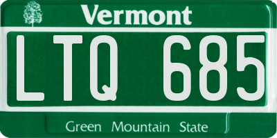 VT license plate LTQ685