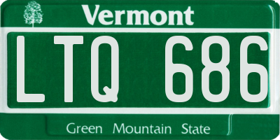 VT license plate LTQ686