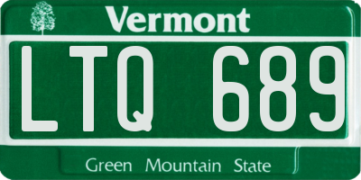 VT license plate LTQ689