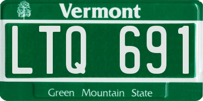 VT license plate LTQ691