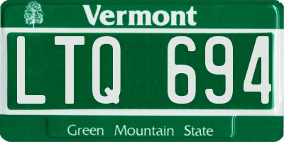 VT license plate LTQ694