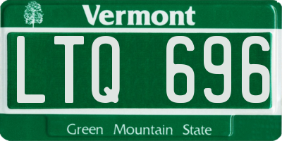 VT license plate LTQ696