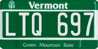 VT license plate LTQ697