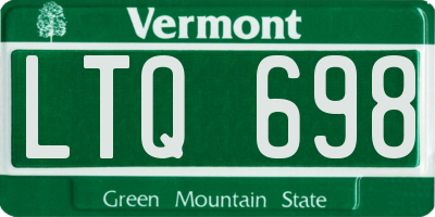 VT license plate LTQ698
