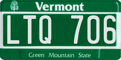 VT license plate LTQ706