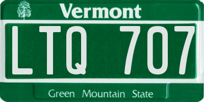VT license plate LTQ707