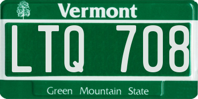 VT license plate LTQ708