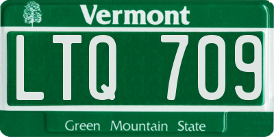 VT license plate LTQ709