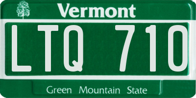 VT license plate LTQ710