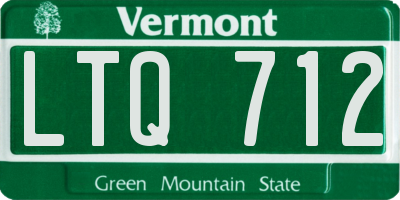 VT license plate LTQ712