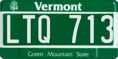 VT license plate LTQ713