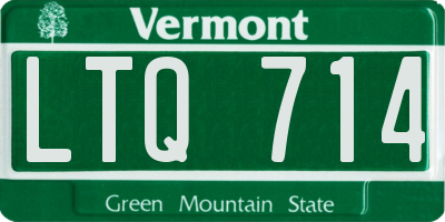 VT license plate LTQ714