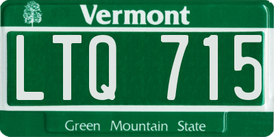 VT license plate LTQ715