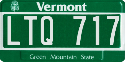 VT license plate LTQ717