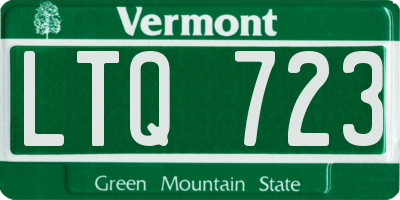 VT license plate LTQ723