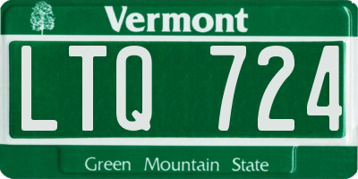 VT license plate LTQ724