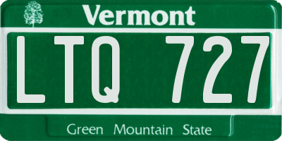 VT license plate LTQ727