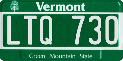 VT license plate LTQ730