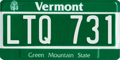 VT license plate LTQ731