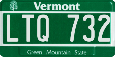 VT license plate LTQ732