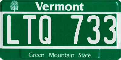 VT license plate LTQ733