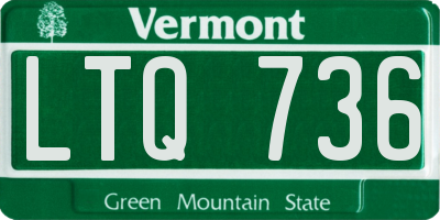 VT license plate LTQ736