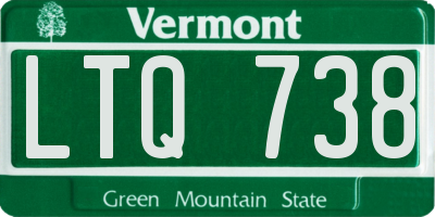 VT license plate LTQ738