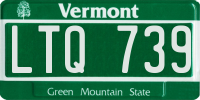 VT license plate LTQ739
