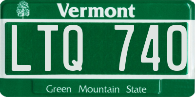 VT license plate LTQ740