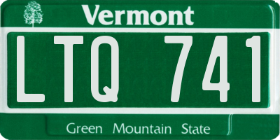 VT license plate LTQ741