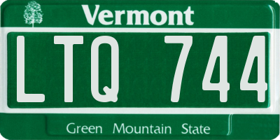 VT license plate LTQ744