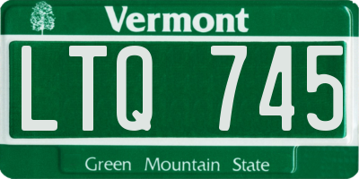 VT license plate LTQ745