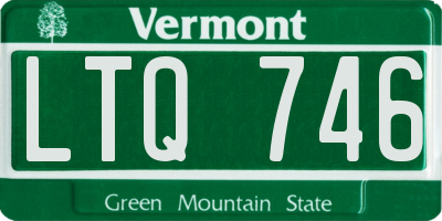 VT license plate LTQ746