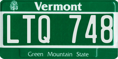 VT license plate LTQ748