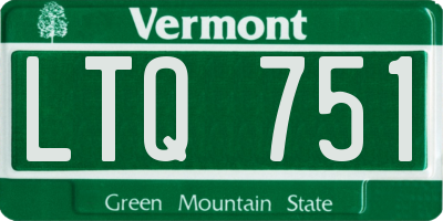 VT license plate LTQ751