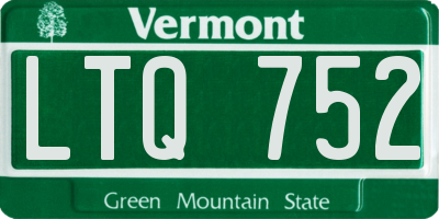 VT license plate LTQ752
