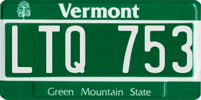 VT license plate LTQ753